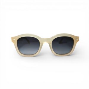 Anteojos de sol Marquesa acetato color milky, lente gris degradé uv400 – Nawi