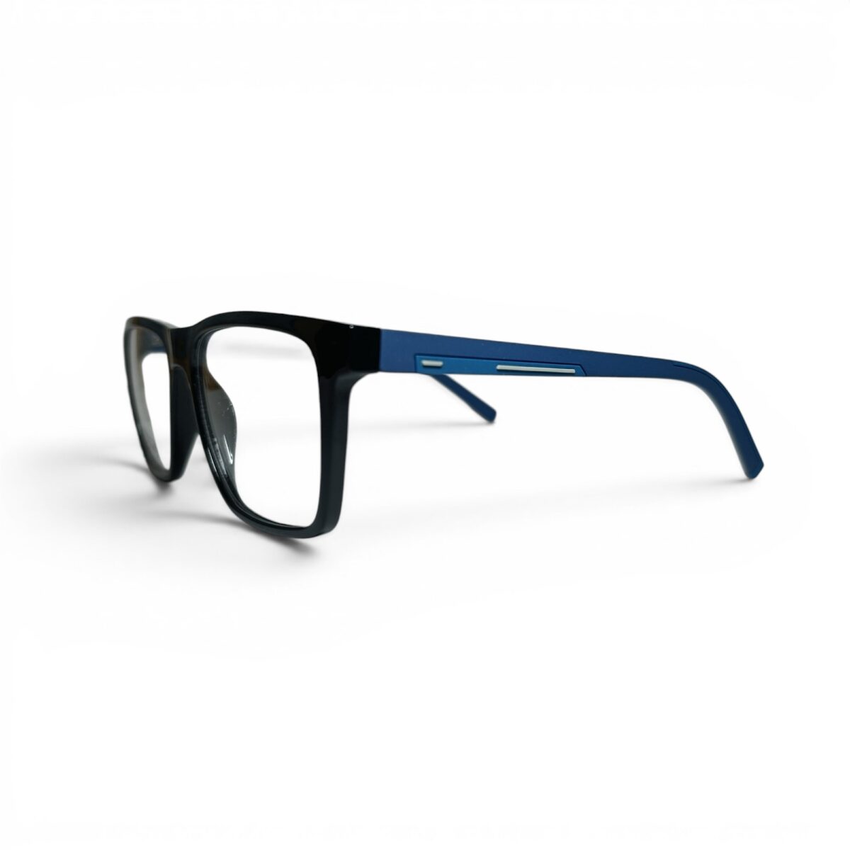 Anteojos de ver MILTON con clip-on polarizado color negro vista lateral - NAWI